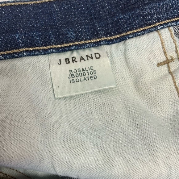 J. Brand Rosalie Mini Denim Skirt Button Fly in Dark Wash - Picture 7 of 9